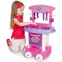 Cozinha de brinquedo infantil play time rosa - cotiplas
