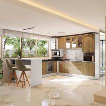 Cozinha De Canto Modulada Celeste Kappesberg 100% Mdf