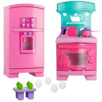 Cozinha E Geladeira De Brinquedo Com Acessórios Infantil Sonho De Menina 50cm Panelinhas Cardoso