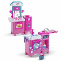 Cozinha e Lavanderia Infantil Completa Sai Água - Magic Toys