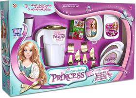 Cozinha Faz de Conta Jantarzinho Princess Zucatoys Branco e Metalizado Dourado Cozinha Faz de Conta Jantarzinho Princess Zucatoys Branco e Metalizado Dourado