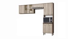 Cozinha Fit 8 Portas Amendoa/Arezzo - Nicioli