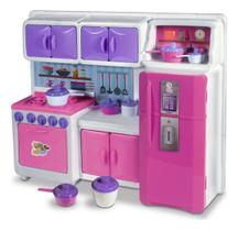 Cozinha Fogão Infantil Brinquedo Menina Completa Grande Rosa - SHOPBR
