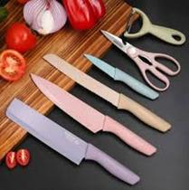 Cozinha Gourmet Kitchen Knife - Kit 6 Pçs Carnes Queijos Pães