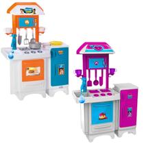 Cozinha Grande Completa De Brinquedo Infantil Com Acessórios Sai Água De Verdade Brinquedos Magic Toys