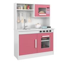 Cozinha Grande Infantil Bancada CookTop Porta Utensílios Pia Torneira Micro Ondas Brinquedo Realista Prado Móveis Cozinha Grande Infantil Bancada CookTop Porta Utensílios Pia Torneira Micro Ondas Brinquedo Realista Prado Móveis