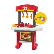 Cozinha Grande Infantil Vermelha Star Completa C/ Acessórios Cozinha Grande Infantil Vermelha Star Completa C/ Acessórios