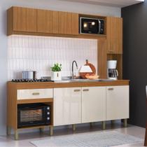 Cozinha Indekes Dubai 7 Portas 1 Gaveta Freijo/off White - INDÉKES Cozinha Indekes Dubai 7 Portas 1 Gaveta Freijo/off White - INDÉKES