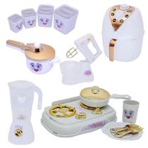 Cozinha Infantil Branco Menina Batedeira Princesa Fogão 14Pç Cozinha Infantil Branco Menina Batedeira Princesa Fogão 14Pç