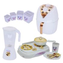 Cozinha Infantil Branco Menina Brinquedo Princesa Fogão 12Pç Cozinha Infantil Branco Menina Brinquedo Princesa Fogão 12Pç