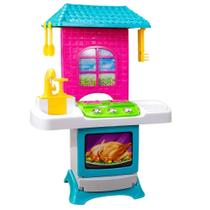 Cozinha Infantil Brinquedo Completo Fogão Pia e Acessórios Cozinha Infantil Brinquedo Completo Fogão Pia e Acessórios