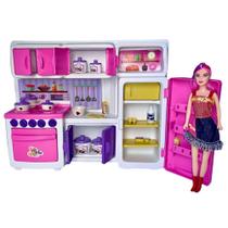 Cozinha Infantil Brinquedo Kit Criança Completa Fogão Menina Cozinha Infantil Brinquedo Kit Criança Completa Fogão Menina