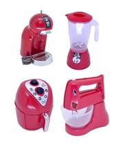 Cozinha Infantil Brinquedo Menino Eletrodomestico Vermelho - Altimar