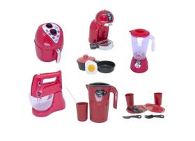 Cozinha Infantil Brinquedo Menino Eletrodomestico Vermelho