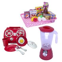 Cozinha Infantil Chefe Menino Vermelho Mercado Fogão 21pç Cozinha Infantil Chefe Menino Vermelho Mercado Fogão 21pç