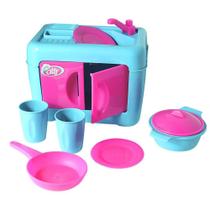 Cozinha Infantil Com Armário e Acessórios Brinquedo - Usual Brinquedos