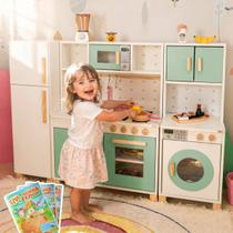 Cozinha Infantil com Geladeira e Máquina de Lavar Kit Livro Educativo Cozinha Infantil com Geladeira e Máquina de Lavar Kit Livro Educativo