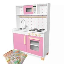 Cozinha Infantil com Pia Fogão e Microondas Rosa - Eita Casa Perfeita Cozinha Infantil com Pia Fogão e Microondas Rosa - Eita Casa Perfeita