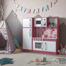 Cozinha Infantil Com Refrigerador Diana Em Mdf Branco/Rosa - Ofertamo Cozinha Infantil Com Refrigerador Diana Em Mdf Branco/Rosa - Ofertamo