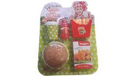 Cozinha infantil comidinha brinquedo fast food 16 peças - DUTETOYS