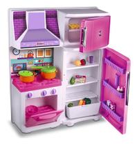 Cozinha Infantil Completa Grande Fogão Geladeira 65cm Duplex