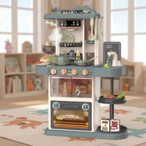 Cozinha Infantil Completa Pia Painel Musical Vapor Som Lousa Cozinha Infantil Completa Pia Painel Musical Vapor Som Lousa