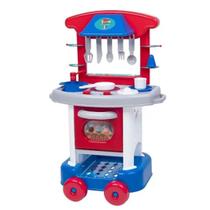 Cozinha Infantil Completa Play Time com Acessórios Vermelho Cotiplás