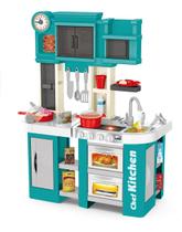 Cozinha Infantil Completa Som Luz Fogão Indução 84cm