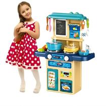 Cozinha infantil cooking sai agua com som luz e fumaça - xcell -