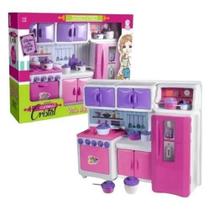 Cozinha Infantil Copa Armários Utensílios Meninas Rosa 243