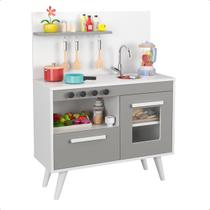 Cozinha Infantil de Brinquedo Completa Zoe Cooktop Forno Armário Resistente Dobradiças Metálicas Segura Pia Torneira Botões Fogão Branco com Rosa Cozinha Infantil de Brinquedo Completa Zoe Cooktop Forno Armário Resistente Dobradiças Metálicas Segura Pia Torneira Botões Fogão Branco com Rosa