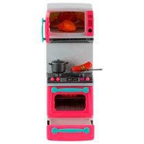 Cozinha Infantil de Brinquedo para Criança Fogão e Forno Microondas Som e Luzes e Acessórios BBR