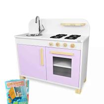 Cozinha Infantil de Madeira Compacta Lilás