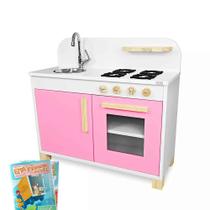 Cozinha Infantil de Madeira Compacta Rosa 2
