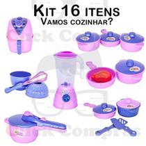 Cozinha Infantil Eletro e Jogo de Panelinhas e Forminha 16pç Cozinha Infantil Eletro e Jogo de Panelinhas e Forminha 16pç