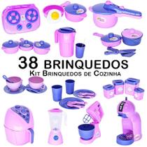 Cozinha Infantil Eletro Jogo Panela Prato Copo Talheres 38pç Cozinha Infantil Eletro Jogo Panela Prato Copo Talheres 38pç