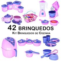 Kit Cozinha Infantil Fogão Jogo de Panela Comida Prato 20pç