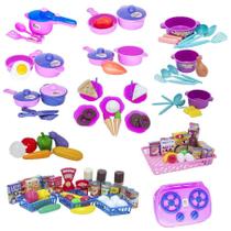 Cozinha Infantil Fogão Mercado Completo Doceria Legume 102P