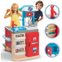 Cozinha Infantil Gourmet Meninos e Meninas com Acessorios e Água de verdade