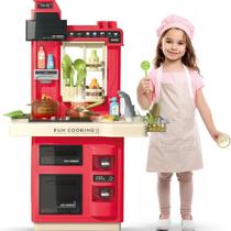 Cozinha Infantil Grande Completa Com Forno Cooktop Depurador Sai Água de Verdade - VIP