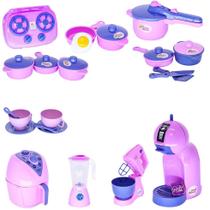 Cozinha Infantil Jogo de Panela Eletro Air Fryer Fogão 23pç