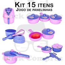 Cozinha Infantil Jogo de Panelas Air Fryer e Forminhas 15pç Cozinha Infantil Jogo de Panelas Air Fryer e Forminhas 15pç