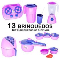 Cozinha Infantil Jogo Panela Air Fryer Jarra Copo Fogão 13pç Cozinha Infantil Jogo Panela Air Fryer Jarra Copo Fogão 13pç