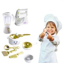 Cozinha Infantil Liquidificador Batedeira Panela Acessórios