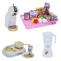 Cozinha Infantil Menina Branco Mercado Cafeteira Fogão 21Pç Cozinha Infantil Menina Branco Mercado Cafeteira Fogão 21Pç