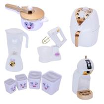 Cozinha Infantil Menina Brinquedo Kit Liquidificador 9Peças - Altimar