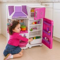 Cozinha Infantil Menina Grande Brincadeira Fogão Geladeira Cozinha Infantil Menina Grande Brincadeira Fogão Geladeira