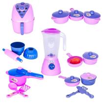 Cozinha Infantil Menina Jogo Panela Eletro Forminhas 18Pç