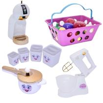 Cozinha Infantil Menina Kit Brinquedo Cafeteira 20 Peças Cozinha Infantil Menina Kit Brinquedo Cafeteira 20 Peças