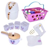Cozinha Infantil Menina Kit Brinquedo Potinhos Mercado 20pç